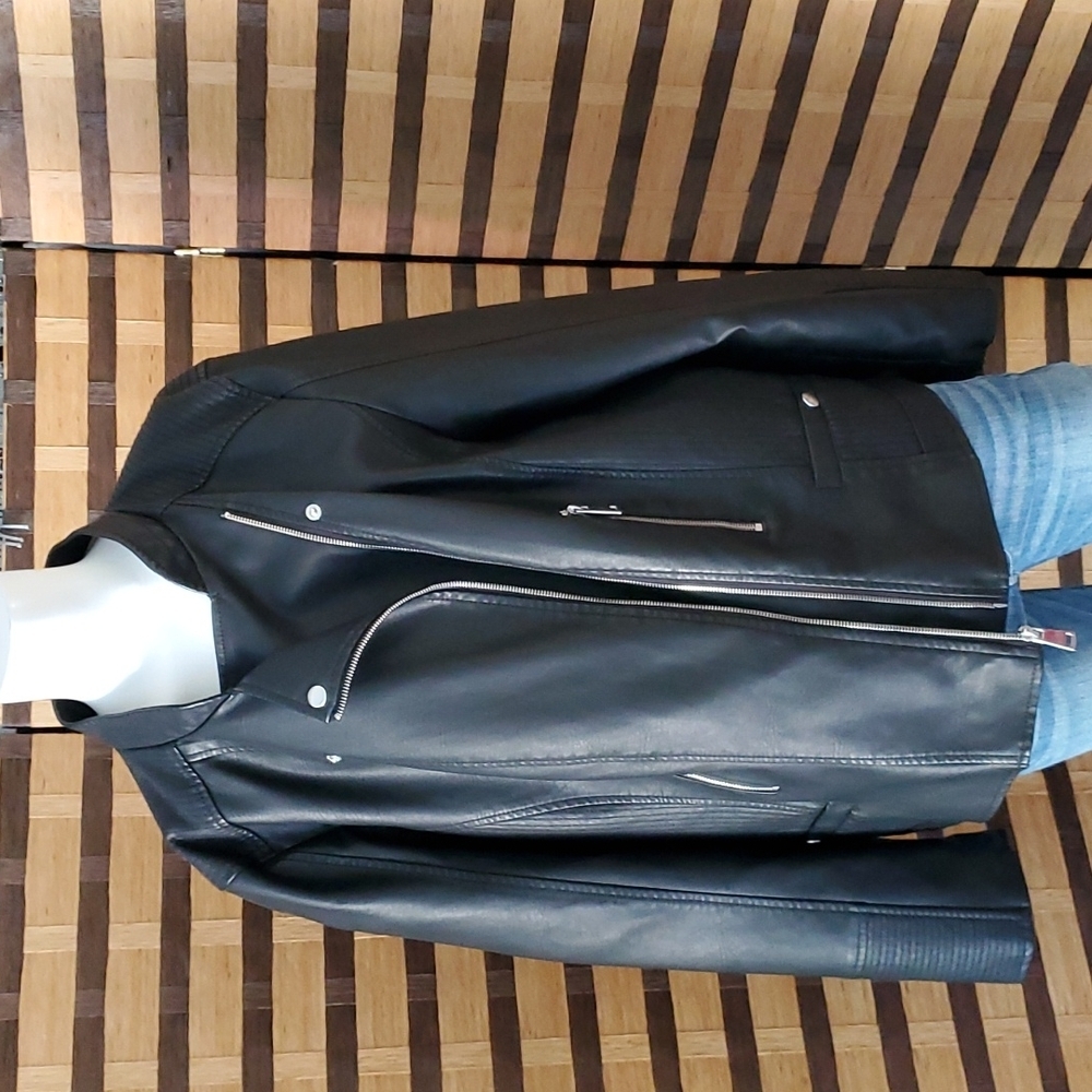 NWT!!  Mark Alan Faux leather bomber jacket